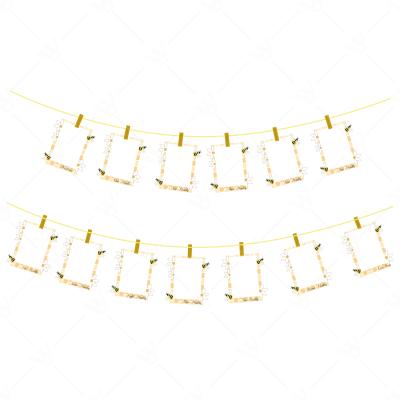 China HAWIN Honey Bee Theme Party Photo Decoration Garland Kids Birthday Party Card Banner for sale