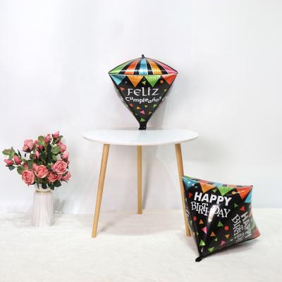 China Wholesale Cheap China Globos 4D Diamond Happy Birthday Party Decoration Balloon Balloons 36.5*59cm for sale