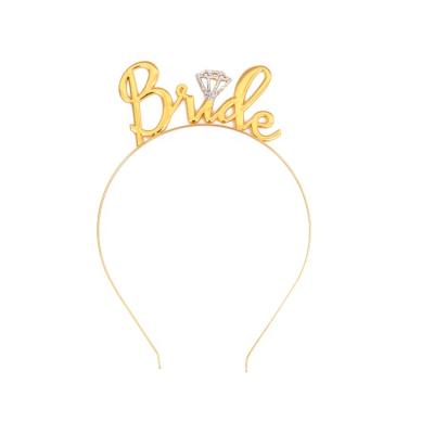 China Wholesale Fashion Gold Bridal Headband High Quality Alloy BRIDAL Headbands For Bachelor for sale