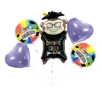 China HAWIN Gift Graduation Party Balloon Decoration Kit, 5 Pieces Foil Balloons for Graduation Party for sale