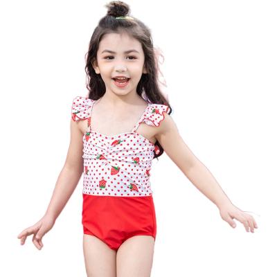 China NEW ORIGINAL Breathable Kid Girls Swimsuit With Hat Kids Monokini Dress Baby Floral Swimming Swimwear For for sale