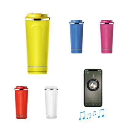 China Viable Tooth Mini Subwoof Smart Music Cup Portable Fashion Water Bottle Speaker Rocker Sublimation Blue for sale