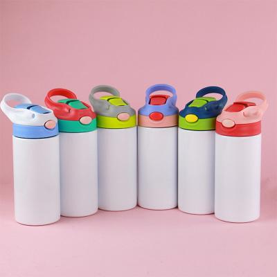 China [RTS] Diy Viable Gift 12oz Sublimation Kid Sippy Cup Sport Straight Water Bottle With Straw All Straight Tumbler Cups Child Bottle Cups for sale