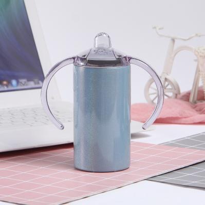 China Kids 12oz Stainless Steel Blank Sublimation Viable Straight Double Walled Insulated Sippy Mug For Sublimation Tumbler for sale