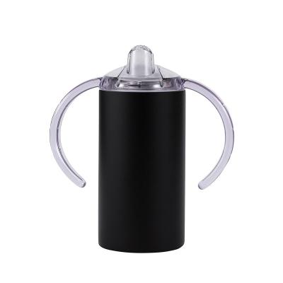 China Kids Sublimation Viable Fat White Sippy Viable Vacuum Insulated Travel Mug Stainless Steel for sale