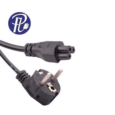 China Laptop PULLYCables Mark 2 PIN Euro Power Cable To IEC C5 For Laptop Power Cable With CE VDE for sale