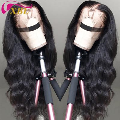 China Silky Straight XBL Wholesale Price Private Label Wig 4x4 Body Wave Closure Wig Pre Plucked With Baby Hair Remy Human Hair Closure Wig for sale