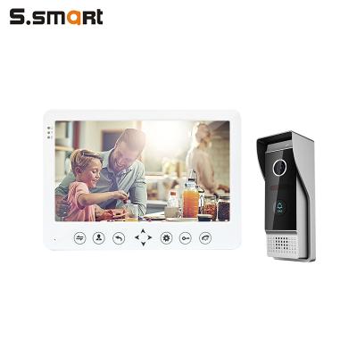 China Built-in Camera China Wholesale 2 Apartment Video Intercom 10 Inch Camera Plastic Housing Video Doorbell for sale