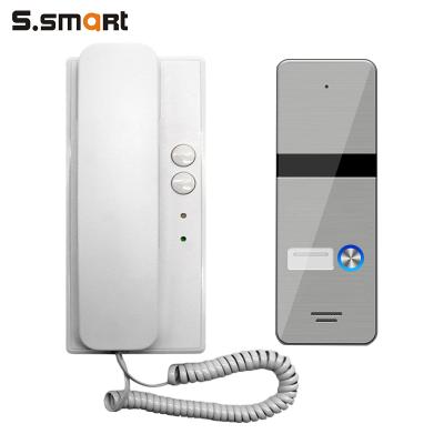 China Platic Housing Factory Wholesale Villa Waterproof Apartment Door Phone Intercom 2 Wire Audio Doorbell Line for sale