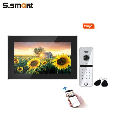 China Motion Detection Factory Price Smart WIFI Ring LCD Screen Video Door Bell For Apartment for sale