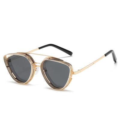 China Fashion Irregular Sunglasses Cutout Steampunk Triangle Sunglasses for sale