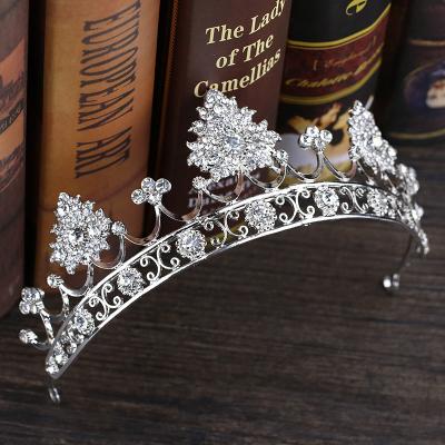 China Alloy leaf rhinestone/crystal rhinestone/crystal leaf rhinestone crown jewelry headband princess crown bridal tiaras for sale