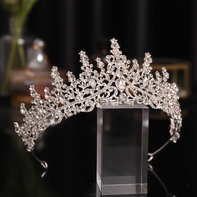 China Simple Crown Princess Hair Accessories Lady's Tiara Rhinestone Party Wedding /rhinestone/crystal alloy new style for sale