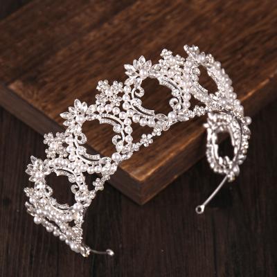 China Noble alloy rhinestone/rhinestone/crystal pearl rhinestone wedding party hair accessories tiara for sale