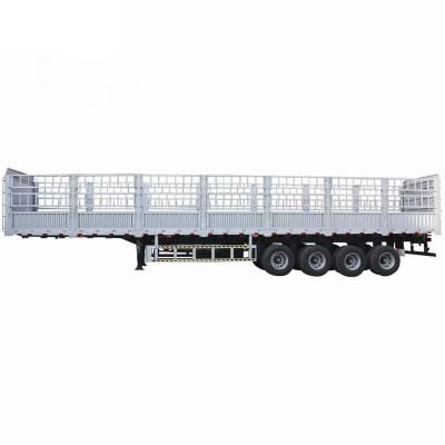 China Cargo Loading China Brand 3axles 4axles 40-80tons Side Wall Semi Trailer High Quality 12 Twist Lock Drop Side Trailer for sale