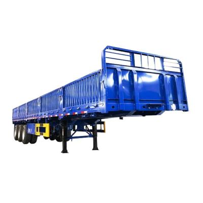 China Cargo Loading 2/3/4 Axles Side Wall Semi Trailer 40ft 45ft Trailer 40-60 Tons High Quality Drop Side Trailer for Sale for sale