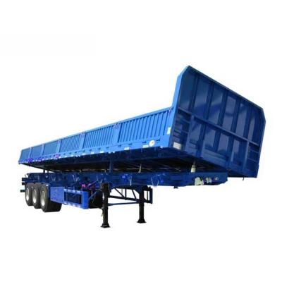 China Cargo Loading Ton 20 Axl Trailer Dangler Trailer One Axle Flatbed Trailer for sale