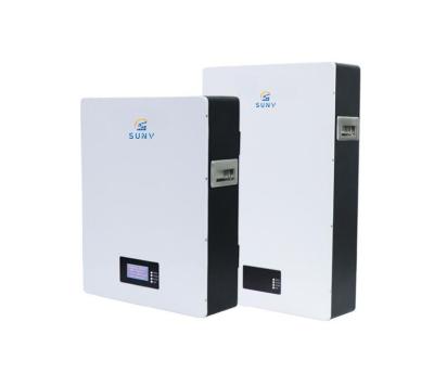 China Sunv Only Case Lifepo4 Solar Powered Home Back Up Battery 5.1kwh Wall Mount Customized for sale