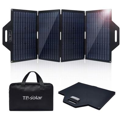 China Usb Charger Bag 5 volt Flexible 95w Foldable Solar Panel Powerbank With Folding In Support 125mmx125mm for sale