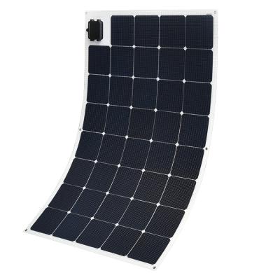 China High Efficiency Sunpower Cell 12v 140w Etfe Monocrystalline Semi Flexible Solar Panel 210mmx210mm for sale