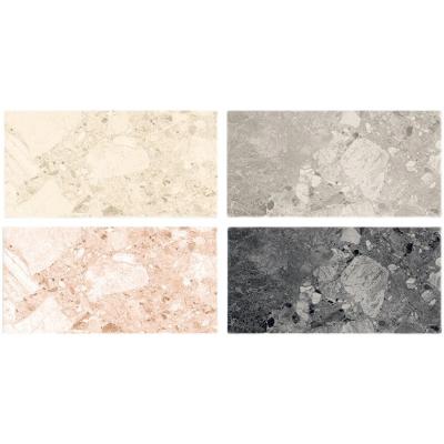 China Europe Hot Popular Cheap White Matt Terrazzo Effect Wall And Floor Rectified Porcelain Tile 60x120 600x1200mm for sale