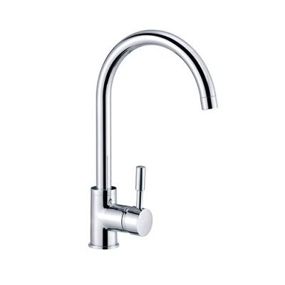 China Supply Modern Brass Gooseneck Sink Faucet Kitchen Hot And Cold Water Mixer Tap for sale