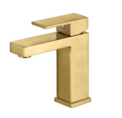 China 2021 Hot-selling Faucets Brass Single Handle Metered Deck Mounted Hot And Cold Mixer Basin Faucet Faucet For Bathroom for sale