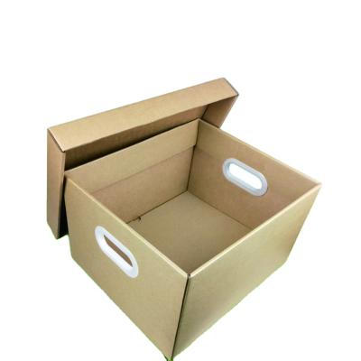 China Recyclable Cardboard Box With Cover For Milk Carton Moving Storage And Sorting Water Bottle for sale