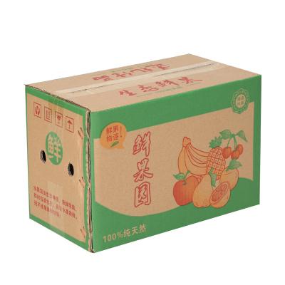 China Recyclable Custom Vegetable Fruit Tomato Corrugated Cardboard Box Food Packing Disposable Packing Box for sale