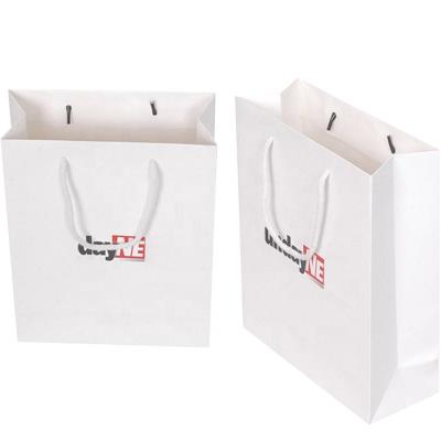 China Small Recyclable Paper Bag Packaging Wholesale Recyclable Paper Bag With Handle Custom Suppliers for sale