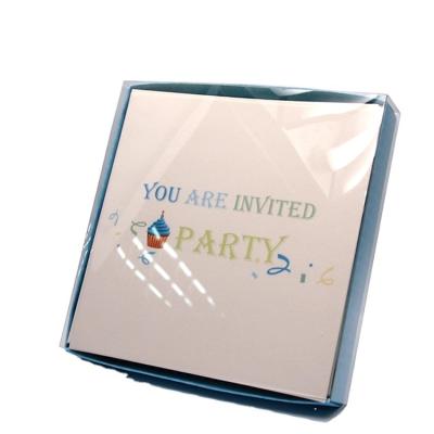 China Blue Europe City Paper Greeting Cards Customized Logo With Envelope For Boy And Girl Invitation Cards for sale