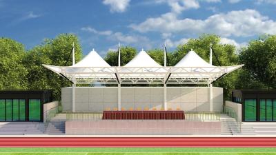 China Stadium Canopy Tensile Membrane Structure Tensile Roof Covering For Sports Arenas for sale