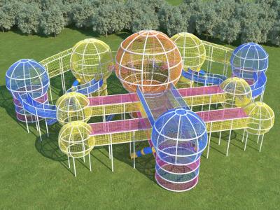 China Childrens Jumping Trampoline Commercial  Outdoor Planet House Trampoline Equipment Park for sale