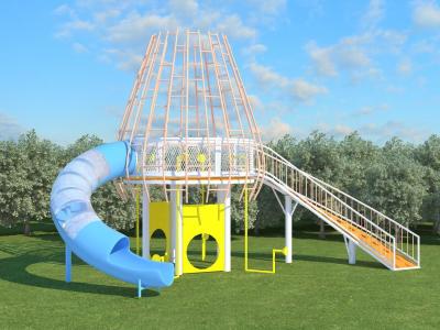 China Steel Frame Shape Slide For Outdoor Playground Equipments for sale