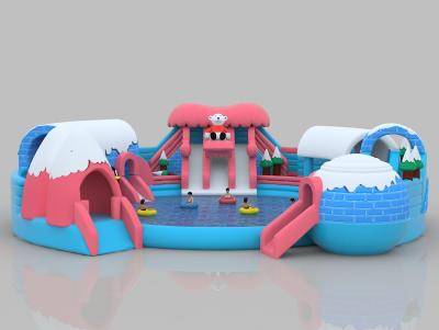 China Snow Theme Inflatable Castle Colorful PVC Jumping Indoor Bounce House For Adults for sale