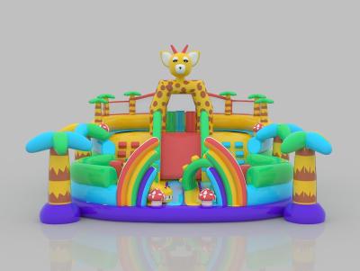 China School Inflatable Castle Amusement Parks 12 Years Deer Themed Princess Jumping Castle for sale