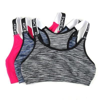 China Logo Strap Kid Underwear Wholesale Antibacterial Comfortable Crop Tops Child Girl Sports Vest Bra for sale