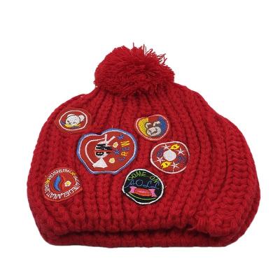 China JOINT Simple Blank Women Winter Knitted Makers Customize Beanies Hat With Custom Embroidery for sale