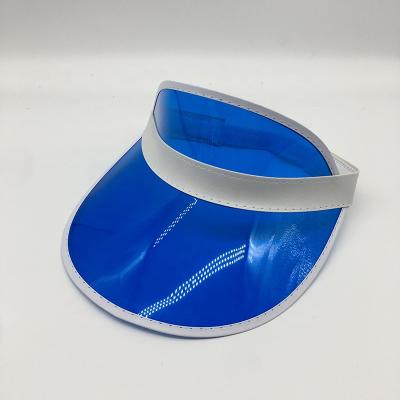 China Custom Summer Sun Hats Visor Cap Promotional Logo Image Printing Plastic With Transparent Visor for sale