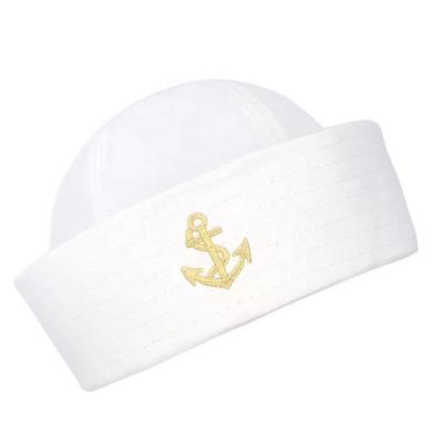 China Wholesale Custom White Sailor COMMON Logo Brimless Captains Boys Baseball Cap And Hat for sale