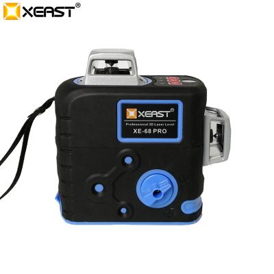 China 2019 XEAST XE-68R Pro 3D Laser Levels 12 Lines Cross Level With Tilt Function Red Laser 130*90*90mm for sale