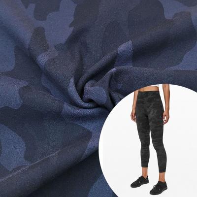 China Breathable Anti-UV Ripstop Camouflage 4way Stretch Fabric For Yoga Gaiters And Yoga Pants 74 Nylon 26spandex Fabric for sale