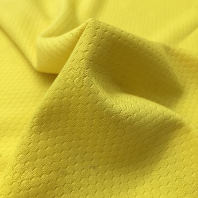 China Wicking 100% Polyester Knit Honeycomb Sport White Hexagon Diamond Sports Mesh Jersey Fabric For Football Soccer Sportswear for sale