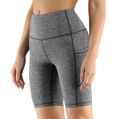 China New Fashion High Quality Breathable Summer Women High Waist Yoga Shorts With Pocket for sale