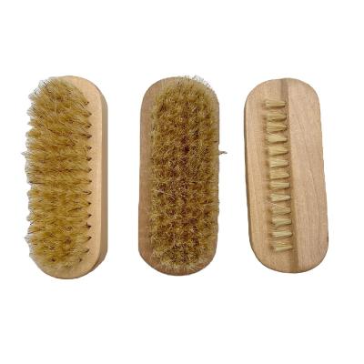 China All Natural Exfoliating High Quality Wooden Body Massage Boar Bristle Finger Nail Brush Dust Scrubber Brush Nail Brush for sale