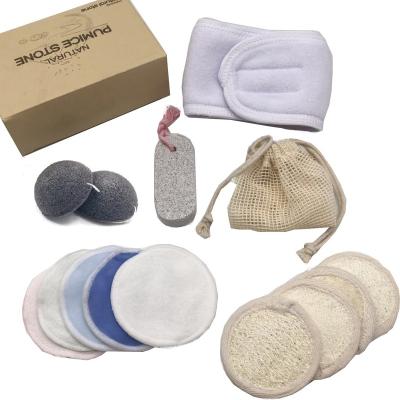 China Natural Face Makeup Remover Face Set Washable Microfiber Makeup Remover Bamboo Cotton Pads for sale