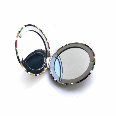 China New Design Cheapest Round Magnifying Double Sided Aluminum Cosmetic Makeup Pocket Mirror for sale