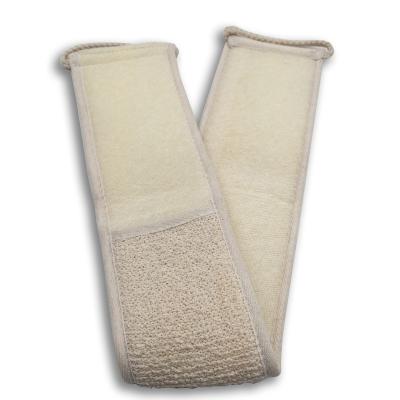 China EXFOLIATE Exfoliating Scrubber Hemp Back Strap Natural Bath Back Sweep Shower Massage Spa Scrub Sponge for sale