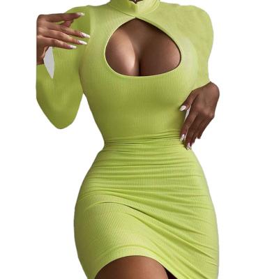 China Breathable Wholesale Holiday cocktail Party Club Fashion long sleeve short dress for women sexy mini Evening slim elegant casual dresses for sale