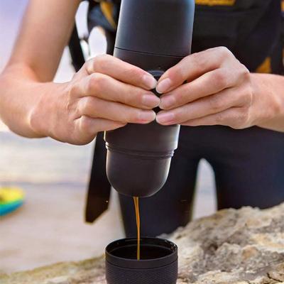 China Hotel Amazon Success Mini Portable Espresso Coffee Machine Portable Espresso Coffee Machine for Outdoor Camping Rise for sale